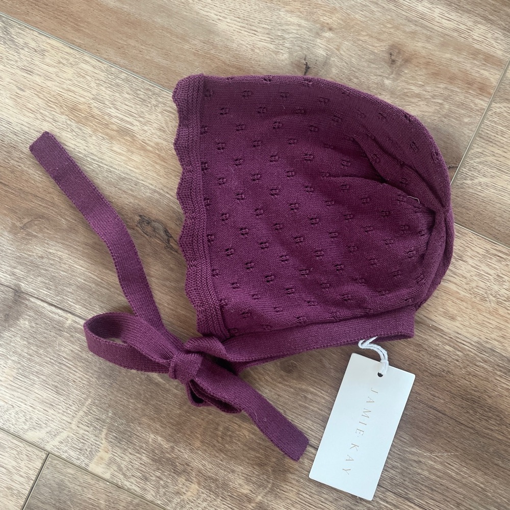 Jamie Kay Layla Pointelle Knit Bonnet Hat